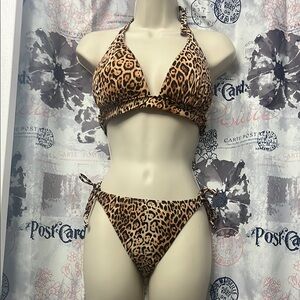 Victoria's Secret Brown Leopard Print Bikini